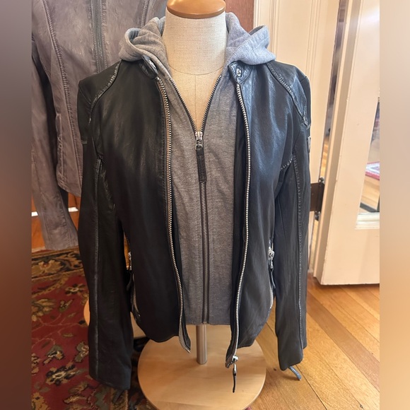 Mauritius Finja RF Graphite Leather Jacket